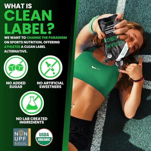 Clean Label Organic Fruit Smoothie Sports Pouches - Healthy Nutrition Drinks, Gluten Free, Caffeine Free, Vegan, Kosher, Convenient Snacks - Apple, Pear, Cinnamon & Flaxseed Smoothie - 8 Pack