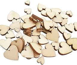 Love Hearts Shaped Wood Slices,Wooden Heart Confetti, Unfinished Wood Different Sizes Rustic Wooden Pattern DIY Crafts for Wedding Party Ornaments (Mixed Size,300 Pcs)
