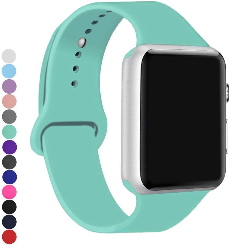 YuanKanJu a8Miss Sport Band Compatible for Apple Watch 38mm 42mm Series 1, Series 2,Series 3 or 40mm 44mm Series 4 Series 5 Series 6(38mm(40mm) S/M, Mint Green)