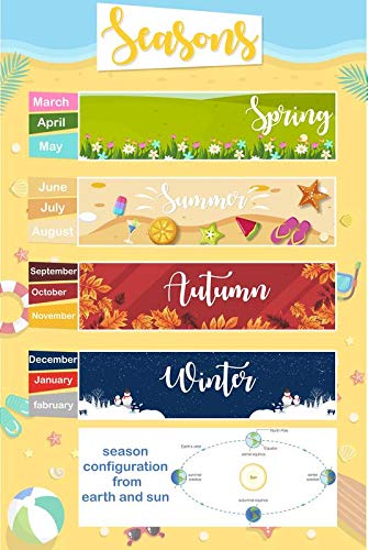 PAPER PLANE DESIGN Seasons Educational Posters Classrooms Learning Kit for Kids (Paper, 12 x 18-inches, Multicolour)