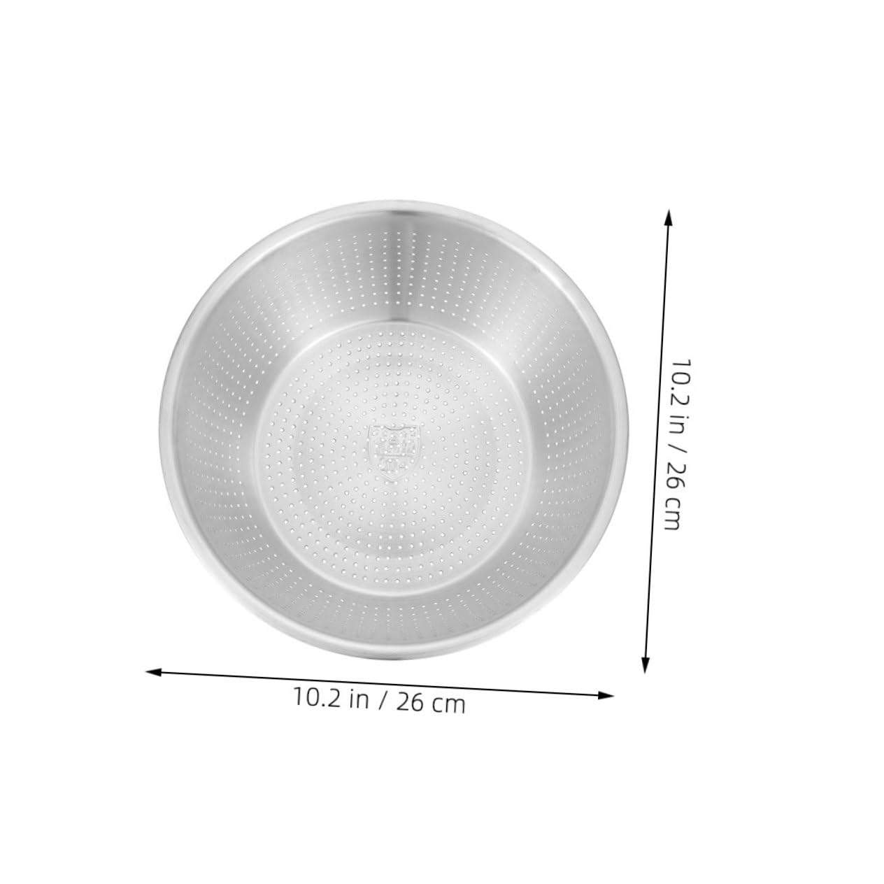 Colador de Acero Inoxidable con Malla Fina Cuenco Perforado para Lavar Escurridor Apilable para Cocina Capacidad Grande y Superficie Pulida para Alimentos