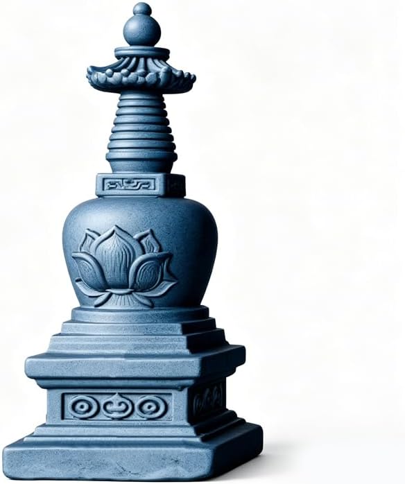 MRY-SFW XJTS64508 1/64 S Scale 3D Printed Chinese Tibetan Stupa Set Unpainted White Resin Miniature Model Ancient Architecture Garden Diorama Accessories
