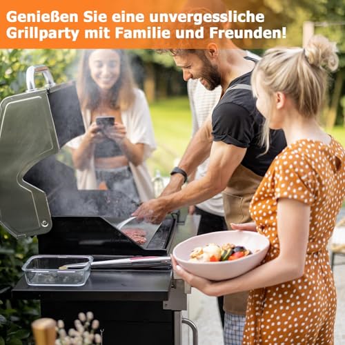 4mm Plancha Grillplatte, 30×40cm, Auslaufsicheres Design Plancha Grill. Mit 2 Dicken Grillschaufeln Ausgestattet. Plancha Grillplatten für Familienfeier, Perfekt Geeignet für Gasgrill, Teppanyaki, Ind