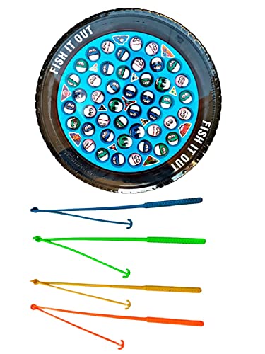 Image of KASBA Interactive Musical Rotating Tyre Fishing Game Toy | 45 Fishes | 4 Poles | Fun for Kids Boys & Girls