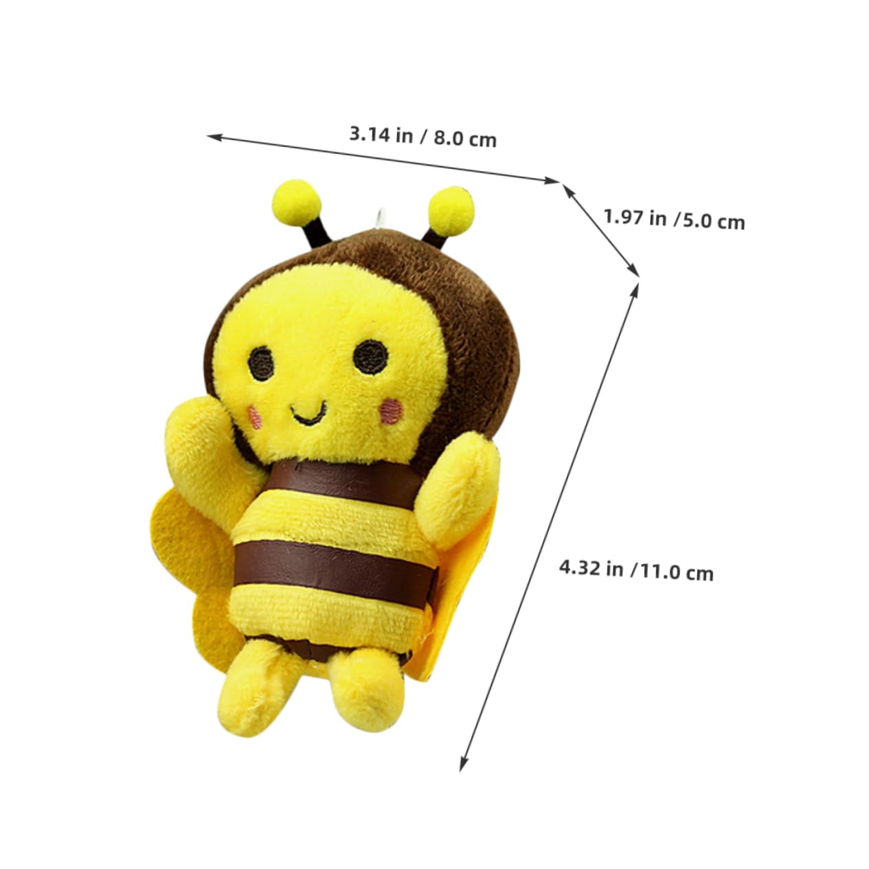 ibasenice 20 Piezas Adornos De Abeja Llaveros De Peluche Mochila Colgante De Abeja Colgantes De Abeja De Peluche Colgantes De Felpa Llaveros DIY Llavero De Abeja Decoración Adorno De Abeja