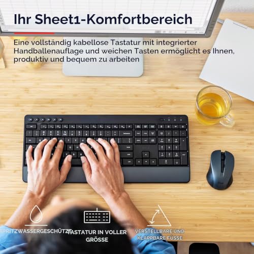 Trust Trezo Französisches Layout (AZERTY) Tastatur Maus Set Kabellos – Ansicht 3