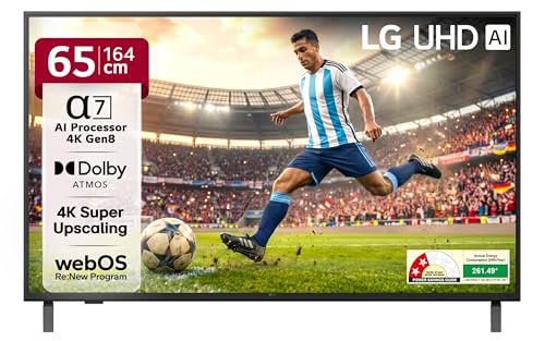 Image of LG 164 cm (65 inches) UA82 AI Series 4K Ultra HD (3840 x 2160) Smart webOS LED TV 65UA82006LA