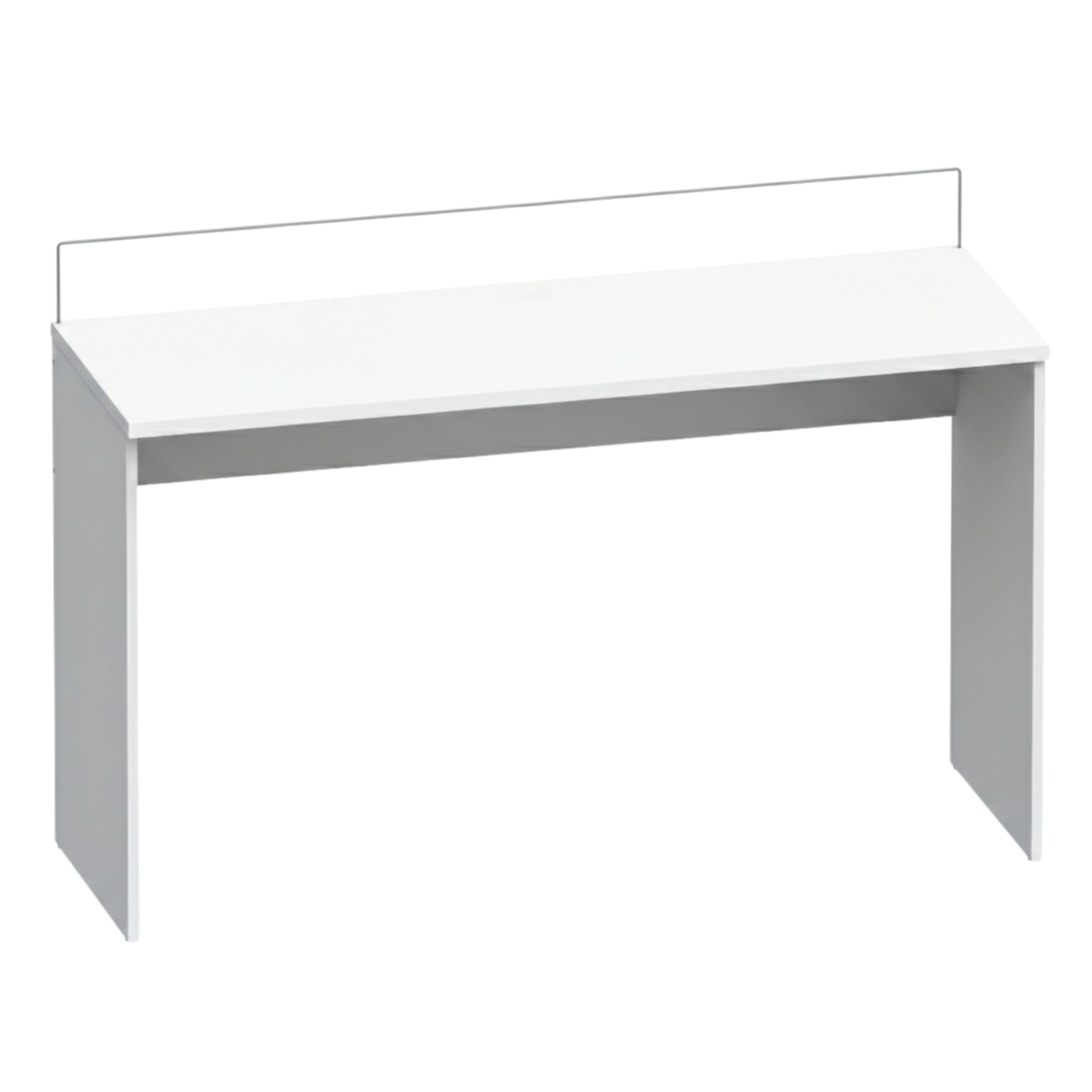 MUEBLES PITARCH | Tavolo da ufficio da studio, per soggiorni, bianco, 77x131,5x45cm (altezza x larghezza x profondità) moderno, modello Haley