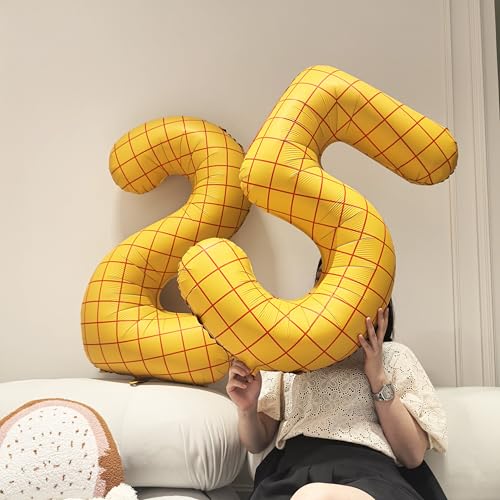 Image of 40 inch Large Number Balloon 48 Toy Inspired Story Yellow Birthday Balloon | Western Rodeo Party Supplies Boy Girl Story Anniversary Kids Birthday Party Cowboy Farm Themed Baby Welcome Decorations