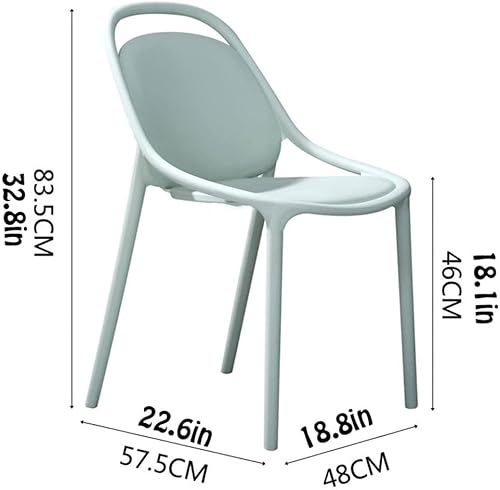 Miniatura 3 de BOLOKA Taburete de plástico para sillas de comedor taburete creativo con respaldo de pies altos taburete de entrada para sala de estar hotel
