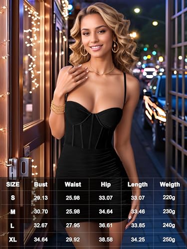 Image of Figdaw Adjustable Straps Rhinestone Bodycon Dress for Women Special Occasions