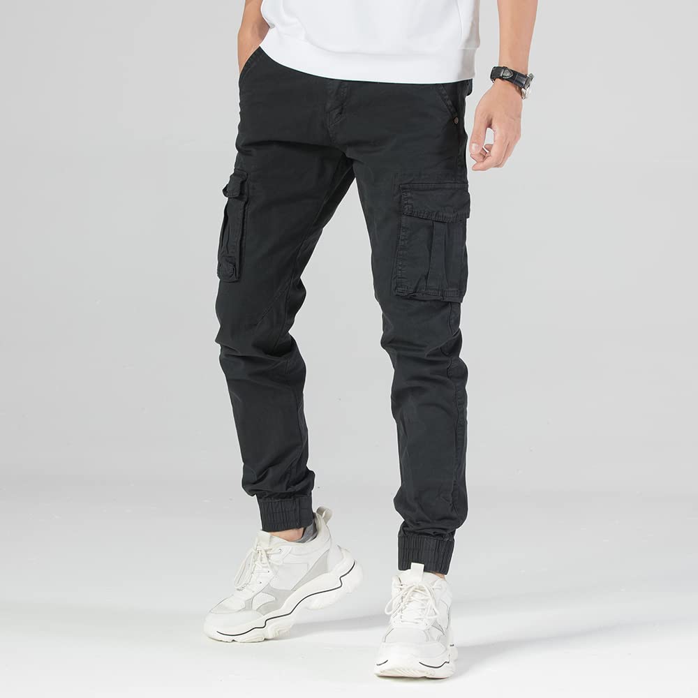 TONY BACKER Pantaloni Casual Elasticizzati Uomo Pantaloni Cargo da Uomo Pantalone in Cotone Leggero Uomo Cargo 6591