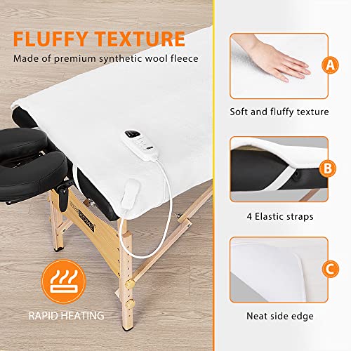 Vivohome Massage Table Warmer With Timer And 5 Heat Settings From 68℉ To 131℉ For Spa Bed, 71" X 30" (L X W) #TOP4