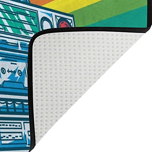 Tapis de surface funky doux en velours corail de grand format - 5