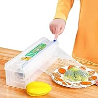 SYXLS Frischhaltefolie Abroller, Frischhaltefolien-Schneidebox, Wiederverwendbare Folie Kunststoff Wrap Halt, für Plastikfolie, Alufolie, Frischhaltefolie und Wachspapier