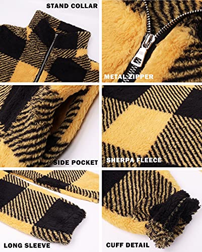 BTFBM Womens Sweatshirt Sherpa Quarter Zip Pullover Fall Winter 2025 Long Sleeve Fleece Sweaters Hoodies Sweatshirts3