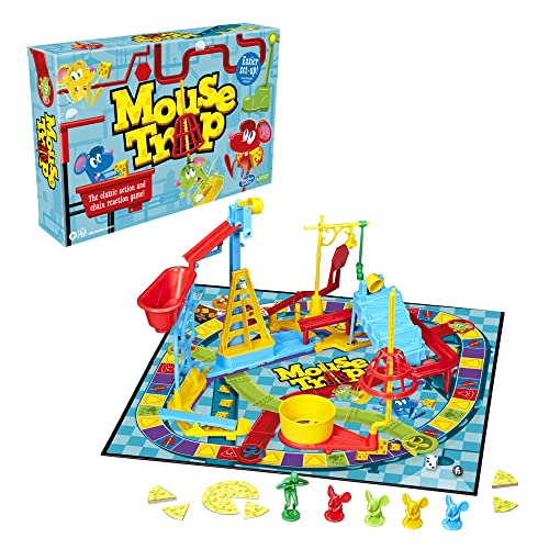 Mouse Trap Board Game for Kids Ages 6 and Up, Classic Kids Game for 2-4 Players, With Easier Set-Up Than Previous Versions