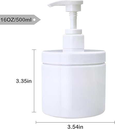 Miniatura 2 de Cosywell Dispensador de botellas de plástico, botellas rellenables, estilo tarro de boca ancha, sin BPA, botellas de bomba vacías, recipientes para