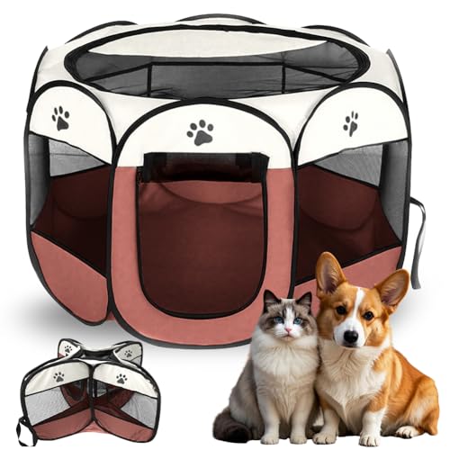 FARYODI Recinto pieghevole per cuccioli, box per cani, 74x74x43cm Recinto per cuccioli, recinto per gatti, recinto per piccoli animali per casa, recinto all'aperto per cani, gatti, conigli, interno ed