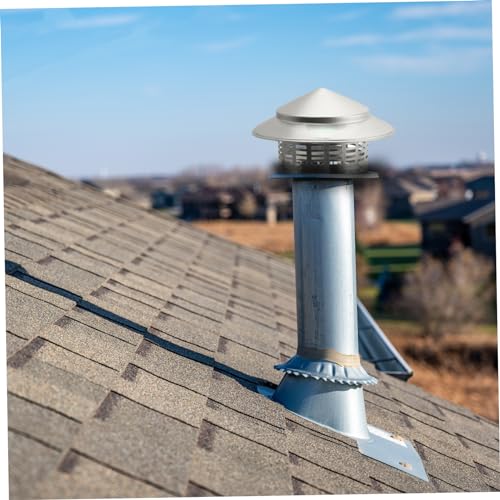 Tapa de chimenea redonda impermeable de acero inoxidable que evita la entrada de lluvia y viento 6