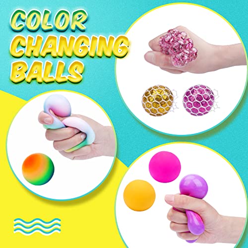 Image of 24 Pack Stress Balls, Squishy Balls, Squeeze Balls for Adults | Stress Relief Balls, Prize Box Stuffers, Party Favors
