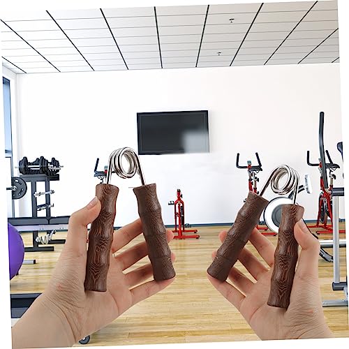 Image of 1pair Wooden Hand Gripper Kit Fitness Arm Strength Trainer Non-skid Grip for Home Gym Hand Exerciser for Strengthening Fingers Forearms for Workout Enthusiasts