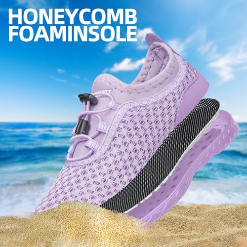 Image of DOUSSPRT Water Shoes for Kids Boys Girls Quick Dry Beach Sports Swim Pool Aqua Shoes for Toddler /Little Kid /Big Kid