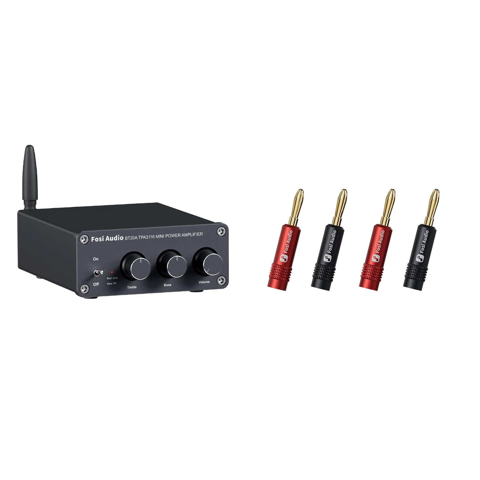 Amazon.com: Fosi Audio Banana Plugs for Speaker Wire and