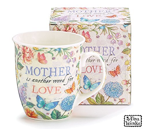 Mug Mother Is Another Word For Love Imprint Multi Color Flowers
