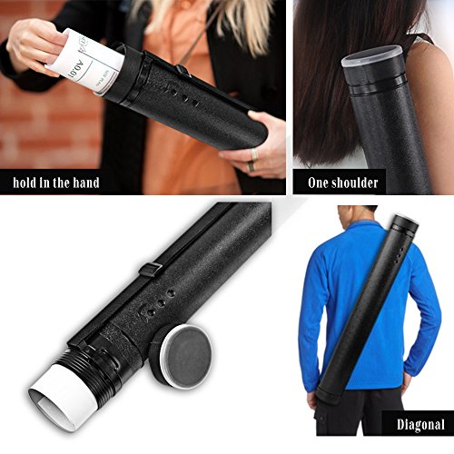 Dewel 12345 Document Tube,Plastic Expanding Poster/Art/Document Storage Tube 24.5 To 40 Inches Adjustable With Carrying Strap Waterproof And Light-Resistance Telescoping Carrying Case  thumb #6