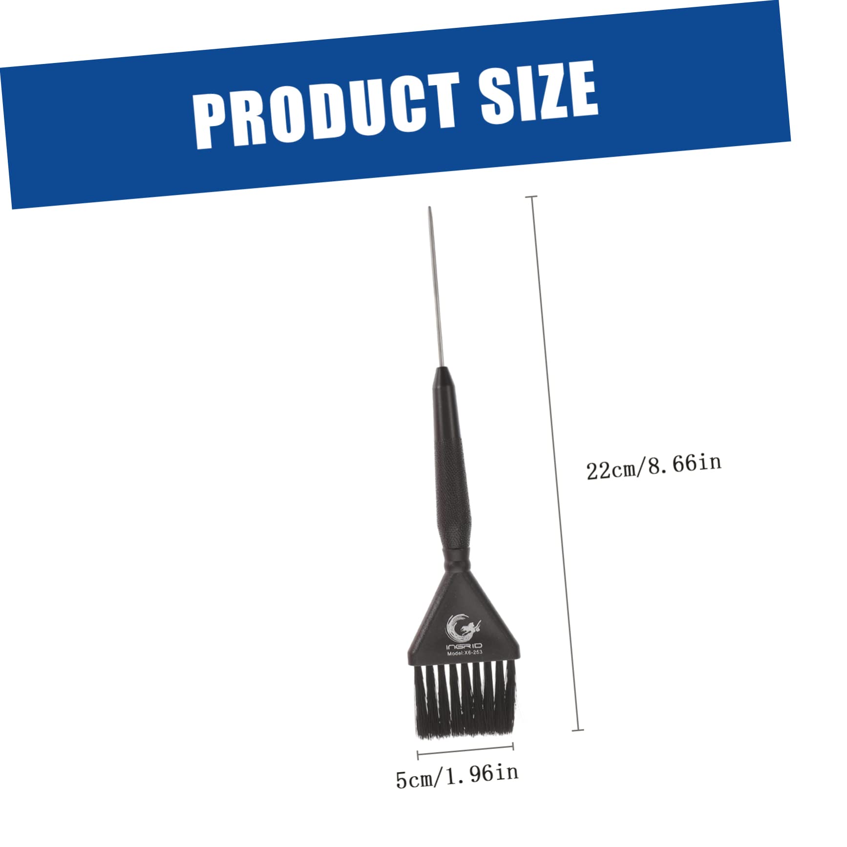 PartyKindom Hair Coloring Dye Brush Set 3pcs Salon Men Women Charcoal Hair Lightener Brush Flexible Stiff Bristles Random