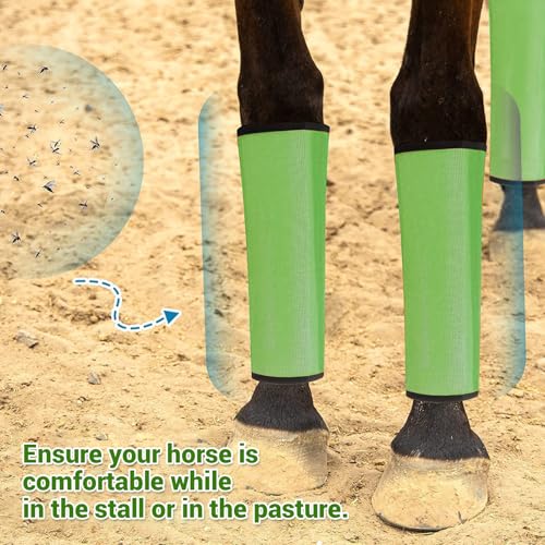 Sunicon 4 peças protetor de perna de cavalo protetor de perna de cavalo envoltório de malha respiráv