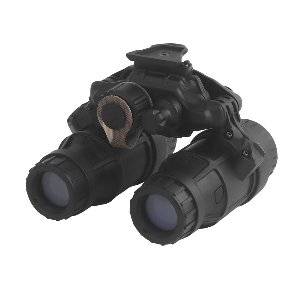 Tactical Night Vision Dummy Model, Flip-Up Binocular NVG with Adjustable Lens Spacing, Helmet Accessory for Cosplay & Display(Black)