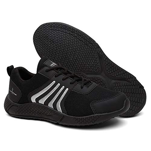 Tênis Masculino Running Caminhada Modelo Esportivo - Preto/Azul - 41