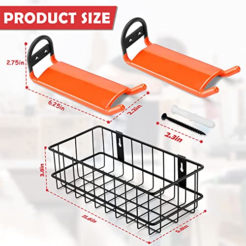 AHOWPD Cornhole Boards Hanger, 2 PCS Hooks Hanging Cornhole Boards, Cornhole Accessories Wall Mount, Cornhole Board Games Holder Storage, One Basket Organize Cornhole Bags by AHOWPD - Image 6
