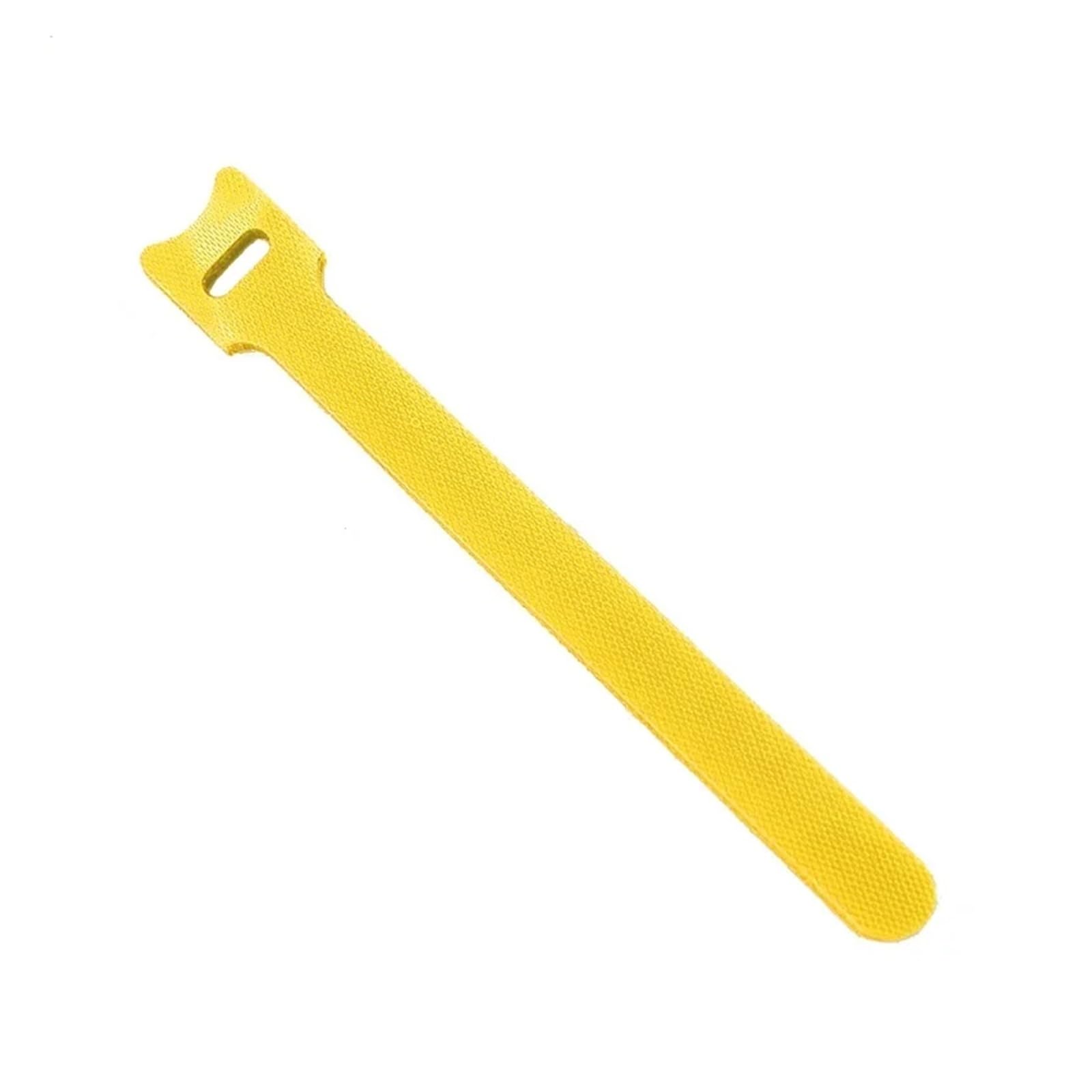 Bdfjeds Yellow Cable Ties 50Pcs Reusable Fastening Cable Ties Adjustable Cord,Nylon Management Straps Hook Loop Organizer Wire(,12X300mm)