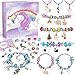 ZOOI Mädchen Geschenke 6-12 Jahre, Ostergeschenke Kinder, Schmuck Basteln Mädchen, Geschenke für Mädchen Kinder Spielzeug Mädchen, Charm Armband Kit DIY, Spielzeug ab 6 7 8 9 10 11 Jahre Mädchen