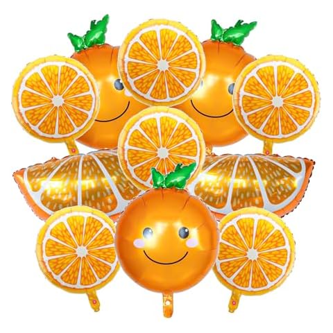 11 Pcs Orange Fruit Balloons for Parties Cover