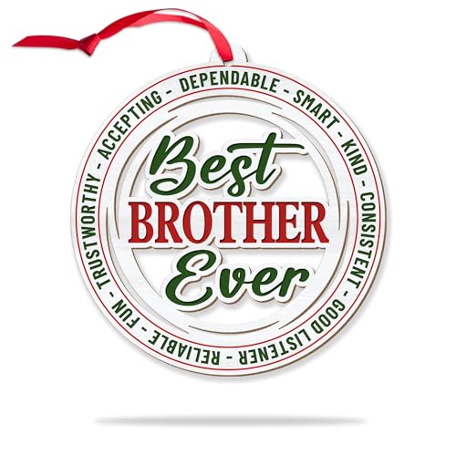 ARTSYWIX Brother Christmas Ornaments 2025, Brother Gifts from Sister, Brother