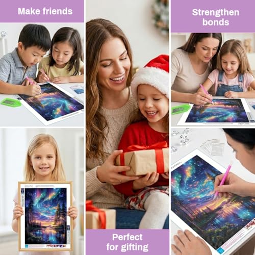 Image of HASTHIP Diamond Painting Kit for Adults Full Drill Round DIY Gem Colorful Glittering Axolotl 5D Diamond Art Painting Kit for Beginners Home Wall Decor, Art Therapy Kit for Adults