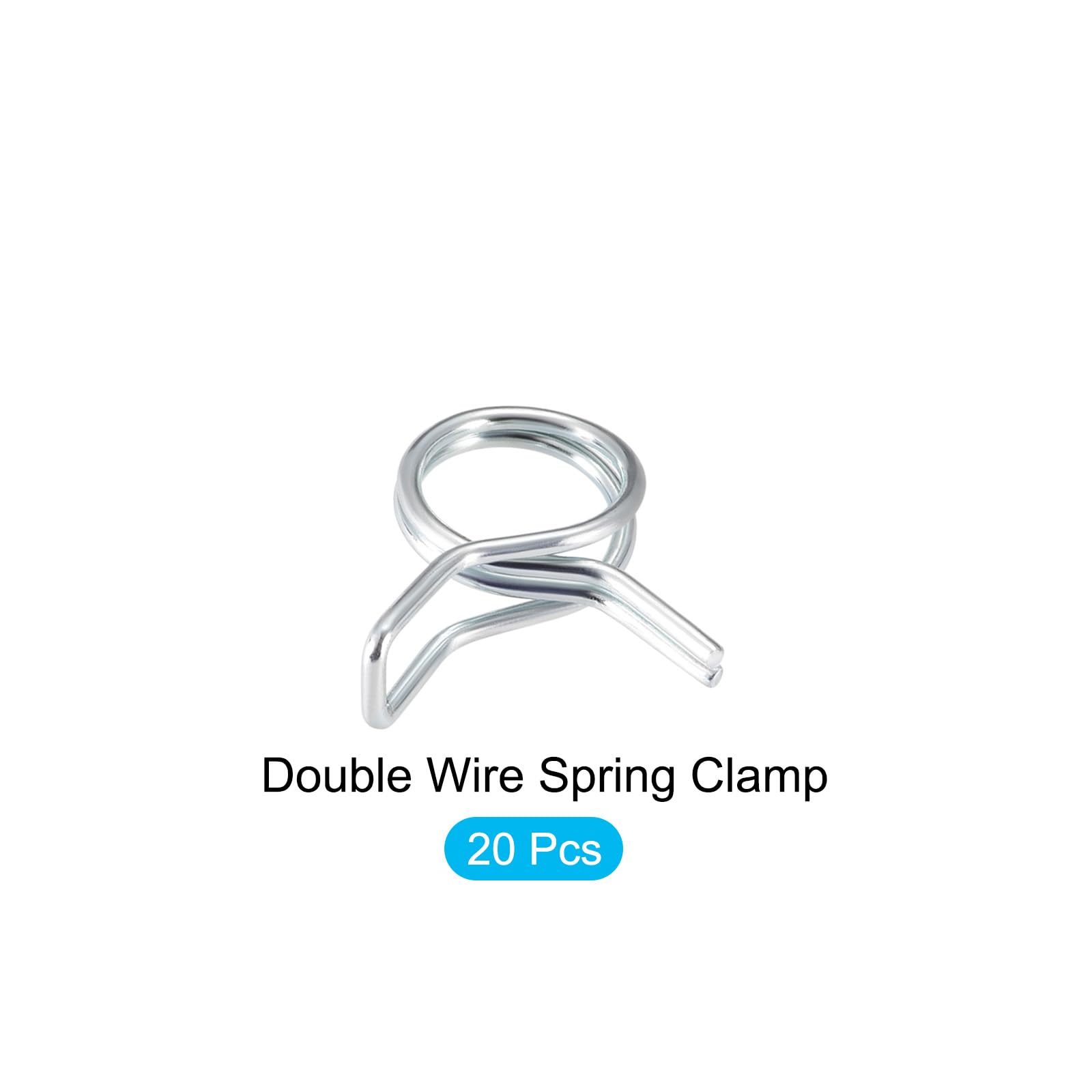 METALLIXITY Abrazadera De Manguera De Resorte (12 Mm/0.47 Pulgadas), 50 Clips De Acero De Resorte De Doble Alambre – Para 12.5 Mm A 13.5 Mm/0.49 Pulgadas A 0.5 Pulgadas) OD Para Manguera