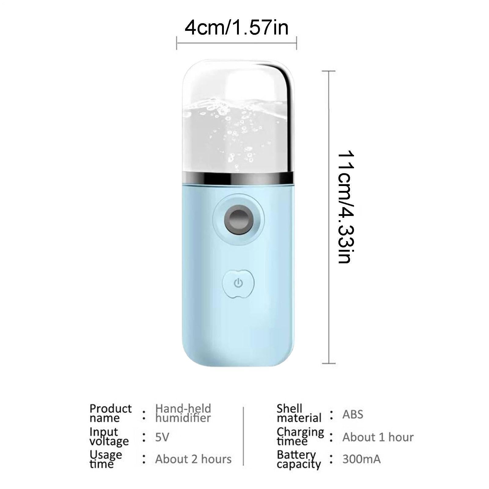 Mini vaporizzatore per il viso – ABS da 35 ml, nano spray per il viso, dispositivo idratante portatile | Perfettamente ottimo per le estensioni delle ciglia e la routine di cura della pelle