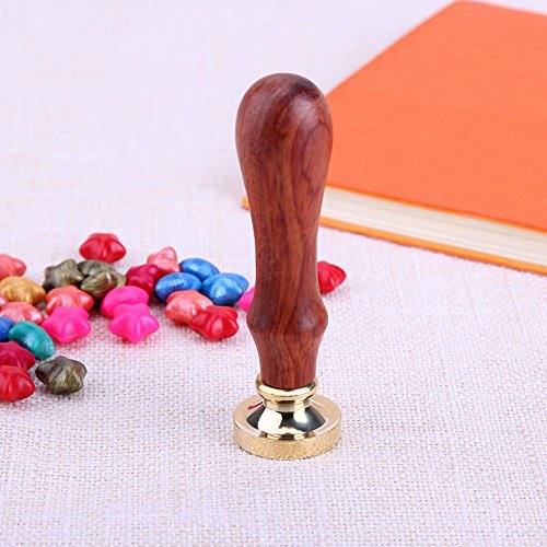 Whitelotous Crown Wax Seal Stamp, Vintage Retro Brass Head Wooden Handle Initial Sealing Wax Stamp Classic Wax Seal Stamp(T07) #TOP3