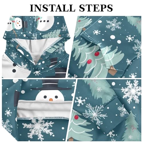 Kids Hoodies Sweaters Christmas Snowman Hooded Sweatshirts with Big Pockets for Boys Girls B04000423