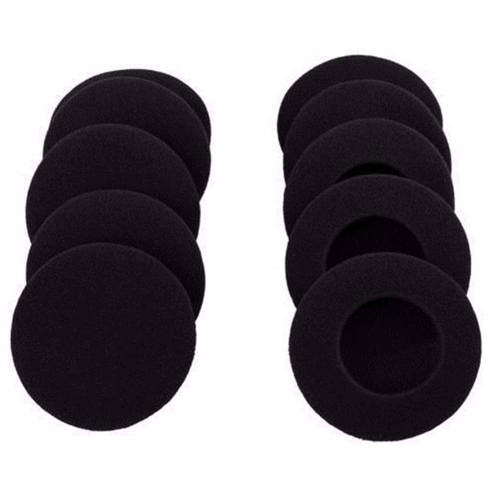 1000 pezzi 50 mm nero schiuma di ricambio cuscinetti auricolari cuscino cuscinetti auricolari spugna parti di riparazione copre tazze compatibili con cuffie diametro 5 cm