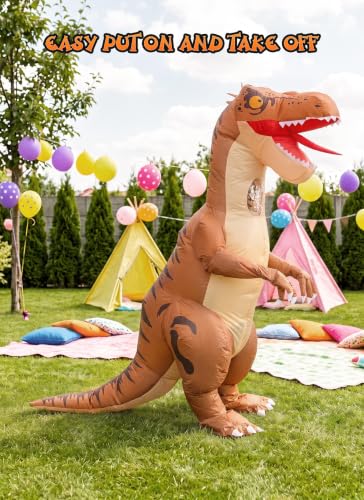 Minetom Inflatable Dinosaur Costume Adult, LED T Rex Costume Halloween - image 5