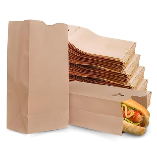 Miniatura 8 de Duro ID# 18404 4# bolsa SOS 30# papel kraft natural 100 % reciclado, 5 x 3-13 x 9 x 34 pulgadas, 500 unidades