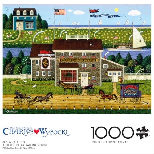 Buffalo Games Charles Wysocki Red Whale Inn 1000-Piece Jigsaw Puzzle