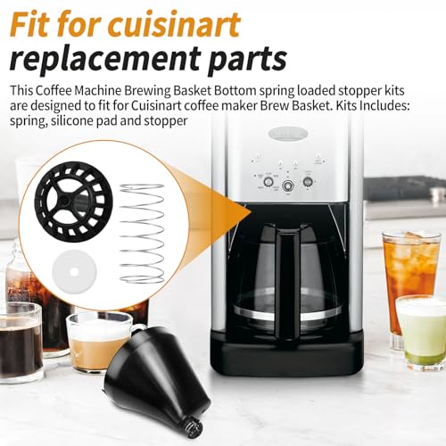 Image of Coffee Machine Brew Basket Bottom Spring Loaded Stopper Kits Replacement Brew Baske for Cuisinart DCC-1200 DCC-1200BCH DCC-1200BW Coffee Maker Brew Basket Parts