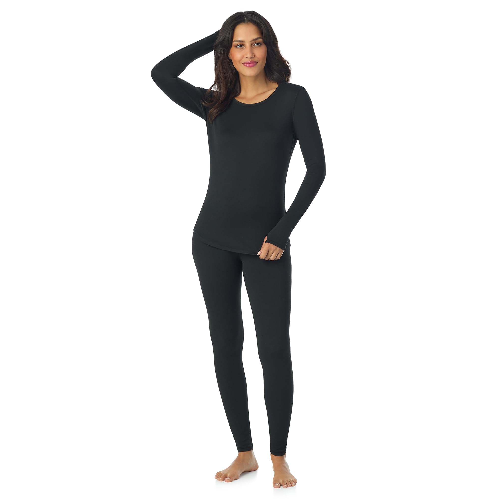Womens Lightweight Breathable Everyday Active Base Layer Set - Long Sleeve Top & Leggings - Lounge Sets for Women